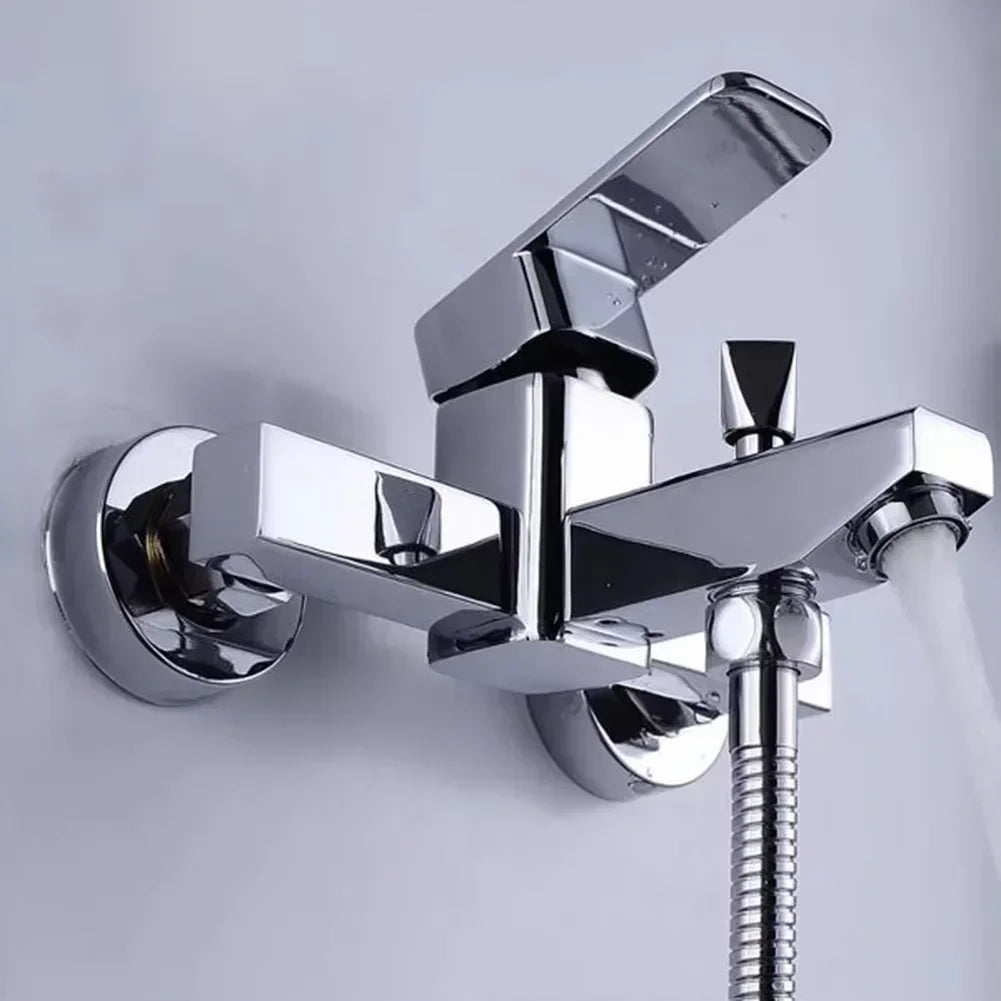 Wall Mounted Shower Faucet Bathroom Bathtub Faucet Household Shower Set Hot and Cold Mixing Valve Toilet Shower Accessories